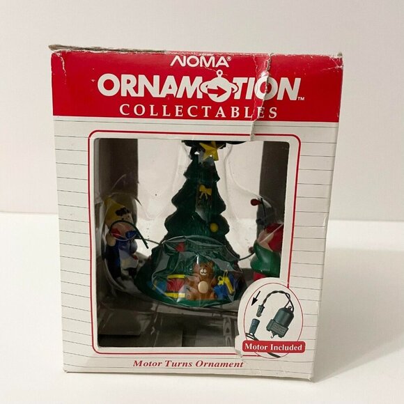 Noma Ornamotion Collectables Ornament with Motor Elves on Christmas Tree Flaws - Picture 2 of 16